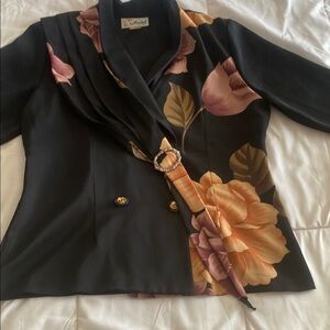 Black Floral Women's Jacket